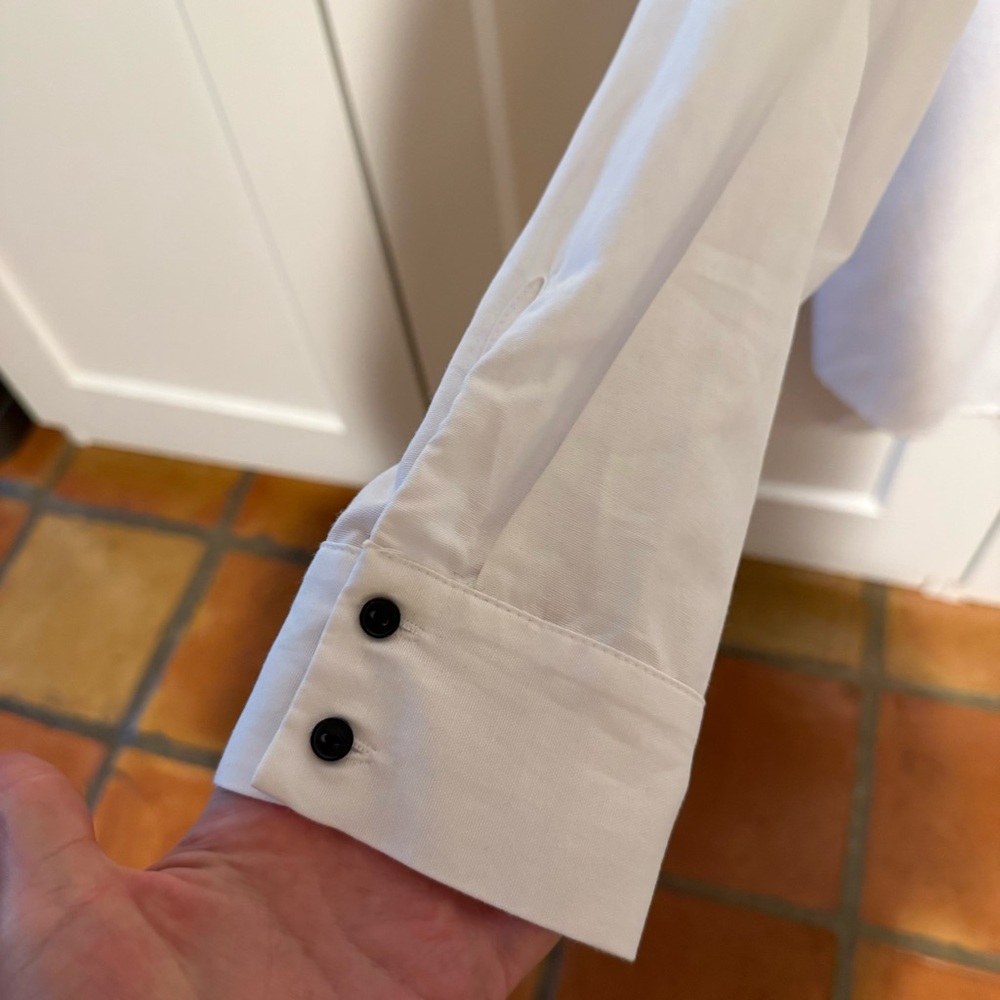 ZARA White Button-Up Poplin relaxed fit Shirt top M - Picture 8 of 10